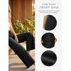 imageCicy Bell Womens Baggy Wide Leg Jeans Cropped High Waisted Stretchy Trendy Loose Capri Denim PantsBlack