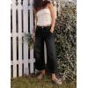 imageCicy Bell Womens Baggy Wide Leg Jeans Cropped High Waisted Stretchy Trendy Loose Capri Denim PantsBlack