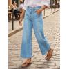 imageCicy Bell Womens Baggy Wide Leg Jeans Cropped High Waisted Stretchy Trendy Loose Capri Denim PantsLight Blue