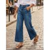 imageCicy Bell Womens Baggy Wide Leg Jeans Cropped High Waisted Stretchy Trendy Loose Capri Denim PantsNavy
