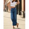 imageCicy Bell Womens Baggy Wide Leg Jeans Cropped High Waisted Stretchy Trendy Loose Capri Denim PantsNavy