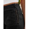 imageCicy Bell Womens Cropped High Waisted Jeans Baggy Wide Leg Stretchy Capris Ruffle Flare Denim Pants with PocketsBlack
