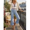 imageCicy Bell Womens Cropped High Waisted Jeans Baggy Wide Leg Stretchy Capris Ruffle Flare Denim Pants with PocketsLight Blue