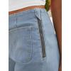 imageCicy Bell Womens Cropped High Waisted Jeans Baggy Wide Leg Stretchy Capris Ruffle Flare Denim Pants with PocketsLight Blue