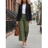 imageCicy Bell Womens Cropped Wide Leg Pants Baggy High Waisted Straight Summer Casual Pants with Vertical SeamArmy Green