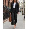 imageCicy Bell Womens Cropped Wide Leg Pants Baggy High Waisted Straight Summer Casual Pants with Vertical SeamBlack