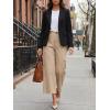 imageCicy Bell Womens Cropped Wide Leg Pants Baggy High Waisted Straight Summer Casual Pants with Vertical SeamKhaki