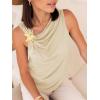 imageCicy Bell Womens Going Out Summer Tank Tops Cowl Neck Shirt 2026 Sleeveless Casual Cute Beach Vacation Outfits with StarfishBeige