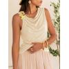 imageCicy Bell Womens Going Out Summer Tank Tops Cowl Neck Shirt 2026 Sleeveless Casual Cute Beach Vacation Outfits with StarfishBeige