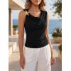 imageCicy Bell Womens Going Out Summer Tank Tops Cowl Neck Shirt 2026 Sleeveless Casual Cute Beach Vacation Outfits with StarfishBlack