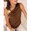 imageCicy Bell Womens Going Out Summer Tank Tops Cowl Neck Shirt 2026 Sleeveless Casual Cute Beach Vacation Outfits with StarfishLight Coffee