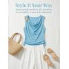 imageCicy Bell Womens Going Out Summer Tank Tops Cowl Neck Shirt 2026 Sleeveless Casual Cute Beach Vacation Outfits with StarfishLight Coffee