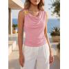imageCicy Bell Womens Going Out Summer Tank Tops Cowl Neck Shirt 2026 Sleeveless Casual Cute Beach Vacation Outfits with StarfishPink