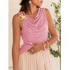 imageCicy Bell Womens Going Out Summer Tank Tops Cowl Neck Shirt 2026 Sleeveless Casual Cute Beach Vacation Outfits with StarfishPink