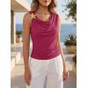 imageCicy Bell Womens Going Out Summer Tank Tops Cowl Neck Shirt 2026 Sleeveless Casual Cute Beach Vacation Outfits with StarfishViolet