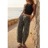 imageCicy Bell Womens Leopard Barrel Jeans High Waisted Drawstring Cropped Wide Leg Cheetah Print Denim Pants with PocketsBrown Leopard