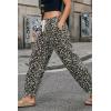 imageCicy Bell Womens Leopard Barrel Jeans High Waisted Drawstring Cropped Wide Leg Cheetah Print Denim Pants with PocketsLeopard