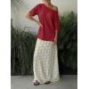 imageCicy Bell Womens Oversized TShirts Short Sleeve Summer Casual One Shoulder Tops Side Split Loose Fit TeesWine Red
