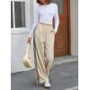 imageCicy Bell Womens Palazzo Striped Pants Wide Leg High Waisted Baggy Business Casual Side Split Elastic Y2K Lounge TrousersApricot