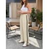 imageCicy Bell Womens Palazzo Striped Pants Wide Leg High Waisted Baggy Business Casual Side Split Elastic Y2K Lounge TrousersApricot