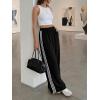 imageCicy Bell Womens Palazzo Striped Pants Wide Leg High Waisted Baggy Business Casual Side Split Elastic Y2K Lounge TrousersBlack