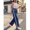 imageCicy Bell Womens Palazzo Striped Pants Wide Leg High Waisted Baggy Business Casual Side Split Elastic Y2K Lounge TrousersNavy