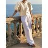 imageCicy Bell Womens Silk Satin Button Down Shirts Summer Puff Short Sleeve Crew Neck Crop Tops Loose Fit Casual Dressy BlouseChampagne