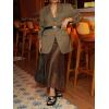 imageCicy Bell Womens Silk Satin Midi Skirts Casual Dressy Lace Hem High Waisted ALine Skirt Elegant Party Cocktail OutfitCoffee