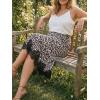 imageCicy Bell Womens Silk Satin Midi Skirts Casual Dressy Lace Hem High Waisted ALine Skirt Elegant Party Cocktail OutfitLeopard