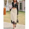 imageCicy Bell Womens Silk Satin Midi Skirts Casual Dressy Lace Hem High Waisted ALine Skirt Elegant Party Cocktail OutfitWave Point Color