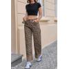 imageCicy Bell Womens Striped Wide Leg Jeans Baggy Boyfriend High Waisted Cuffed Denim Pants with PocketsLeopard