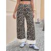 imageCicy Bell Womens Striped Wide Leg Jeans Baggy Boyfriend High Waisted Cuffed Denim Pants with PocketsWhite Leopard Print