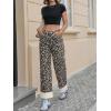 imageCicy Bell Womens Striped Wide Leg Jeans Baggy Boyfriend High Waisted Cuffed Denim Pants with PocketsWhite Leopard Print