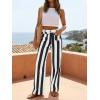 imageCicy Bell Womens Striped Wide Leg Jeans High Waisted Baggy Summer Casual Trendy Cotton Denim Pants with PocketsBlack