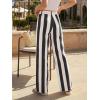 imageCicy Bell Womens Striped Wide Leg Jeans High Waisted Baggy Summer Casual Trendy Cotton Denim Pants with PocketsBlack