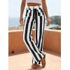 imageCicy Bell Womens Striped Wide Leg Jeans High Waisted Baggy Summer Casual Trendy Cotton Denim Pants with PocketsBlack