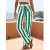imageCicy Bell Womens Striped Wide Leg Jeans High Waisted Baggy Summer Casual Trendy Cotton Denim Pants with PocketsGreen