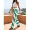 imageCicy Bell Womens Striped Wide Leg Jeans High Waisted Baggy Summer Casual Trendy Cotton Denim Pants with PocketsGreen