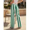 imageCicy Bell Womens Striped Wide Leg Jeans High Waisted Baggy Summer Casual Trendy Cotton Denim Pants with PocketsGreen