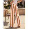 imageCicy Bell Womens Striped Wide Leg Jeans High Waisted Baggy Summer Casual Trendy Cotton Denim Pants with PocketsOrange