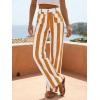 imageCicy Bell Womens Striped Wide Leg Jeans High Waisted Baggy Summer Casual Trendy Cotton Denim Pants with PocketsOrange