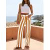 imageCicy Bell Womens Striped Wide Leg Jeans High Waisted Baggy Summer Casual Trendy Cotton Denim Pants with PocketsOrange