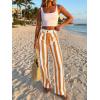 imageCicy Bell Womens Striped Wide Leg Jeans High Waisted Baggy Summer Casual Trendy Cotton Denim Pants with PocketsOrange