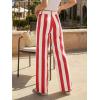 imageCicy Bell Womens Striped Wide Leg Jeans High Waisted Baggy Summer Casual Trendy Cotton Denim Pants with PocketsRed