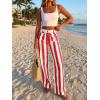 imageCicy Bell Womens Striped Wide Leg Jeans High Waisted Baggy Summer Casual Trendy Cotton Denim Pants with PocketsRed