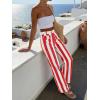 imageCicy Bell Womens Striped Wide Leg Jeans High Waisted Baggy Summer Casual Trendy Cotton Denim Pants with PocketsRed