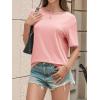 imageCicy Bell Womens Summer Crew Neck T Shirts Casual Short Sleeve Loose Fit Tunic Tops Color Block Basic Tee TopLight Pink