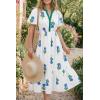 imageCicy Bell Womens Summer Floral Print Maxi Dress A Line Puff Short Sleeve V Neck Boho Dresses Flowy Beach Vacation OutfitsBlue