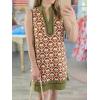 imageCicy Bell Womens Summer Floral Print Mini Dress V Neck Sleeveless Color Block Boho Dresses Casual Beach Vacation OutfitsBrown