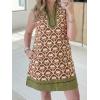 imageCicy Bell Womens Summer Floral Print Mini Dress V Neck Sleeveless Color Block Boho Dresses Casual Beach Vacation OutfitsBrown